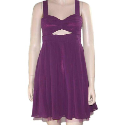 #ad Ladies sleeveless dress sweetheart cutout Junior#x27;s NWT Purple $21.49
