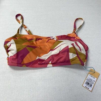 #ad Women#x27;s Abstract Print Bikini Top Kona Sol Multi Large $9.56