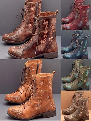 #ad Women#x27;s Shoes Women#x27;s Boots Ethnic Style Women#x27;s Leather Boots Large Size Rou $39.87
