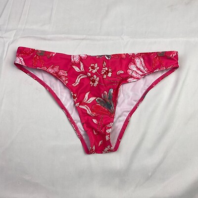 #ad Women#x27;s Size Medium Pink Floral Cheeky Bikini Bottoms Colorful $9.97