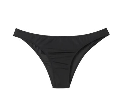 #ad Victorias Secret The Zuma Itsy Bikini Bottoms Cheeky Ruched Size Medium black $12.57