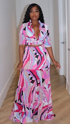 #ad Two piece Skirt set $50.00