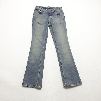 #ad Y.O.Y.O. Womens Junior Size 5 Blue Bootcut Medium Wash Cotton Blend Stretch Jean $11.33