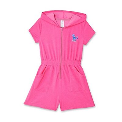 #ad Girls Swim Cover Up Kids Swimsuits Zip Up Beach Cover Ups Hooded X Large Pink $38.98