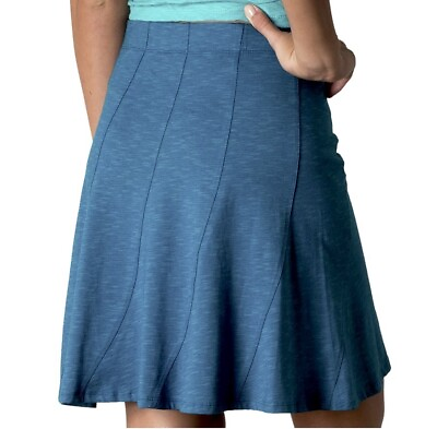 #ad Toad amp; Co Chachacha Organic Cotton Teal Blue Elastic Waist Mini Skirt Womens S $25.00