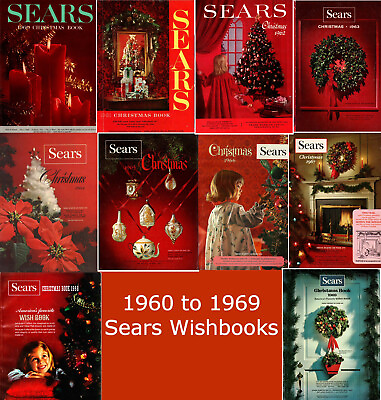 1960 1969 Sears Christmas Catalogs on Disc In PDF Format $59.99