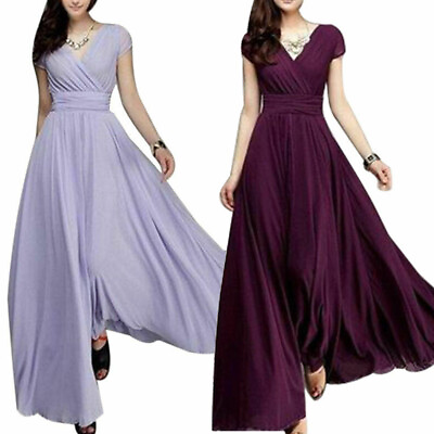 #ad #ad Party Bridesmaid Chiffon Ball Gown Evening Cocktail Dress Women Long Formal Prom $11.63