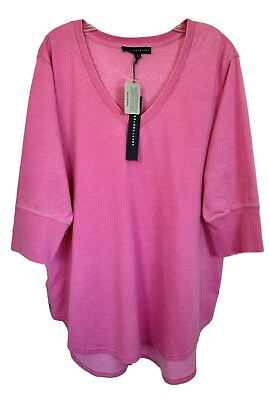 #ad #ad Jane and Delancey Women#x27;s Blouse Top Vintage Look 3 4 Sleeve Plus Size 1X Pink $24.99