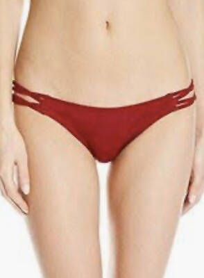 #ad Eberjey Bikini Bottoms Bindi Maroon Size L NWT String Sides $12.99