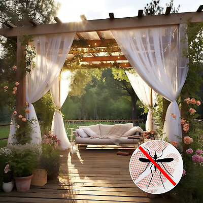 #ad DIY Size Patio Mosquito Net Outdoor Screen Mesh Curtain Netting Porch Garden $12.29