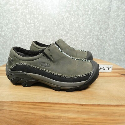 Keen Shoes Womens 8.5 Green Leather Slip On Loafer Bootie KeenDry Waterproof $36.89