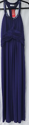 #ad Women#x27;s Clothes Calvin Klein Purple Sequined Halter Evening Party Dress Size 12 $90.00