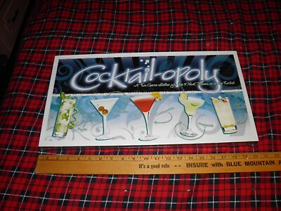 #ad Cocktailopoly Cocktail Trading Board Drinking Game Late For The Sky Made USA New $17.00