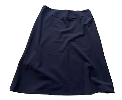 #ad Josephine Chaus Size 10 Skirt Length 26” Zipper Poly Rayon Spandex Blue #1119 $10.00