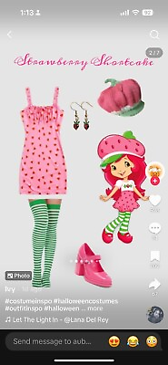 #ad Strawberry Shortcake Tween Teen Girls Costume #183 $39.00