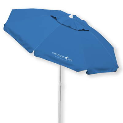 #ad 7Ft Blue Octagon Beach Umbrella $20.80