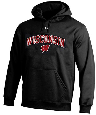 Wisconsin Badgers Black Under Armour Synthetic Performance Storm Hoodie $39.95