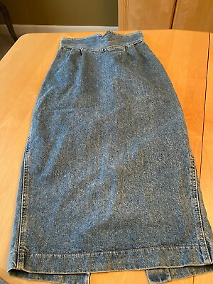 #ad Vintage 80s Zena Denim Pencil Skirt Long Womens Size 5 $31.49