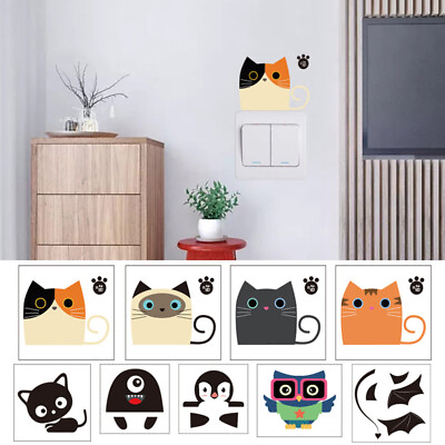 Switch Sticker Home Decor Kids Room Decoration Animal Mural Art Wall Decal Cute $1.79