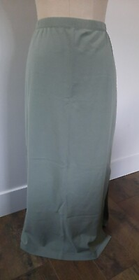 Women#x27;s Size L Knit Skirt Long Green Casual Comfy Elastic Waist $14.00