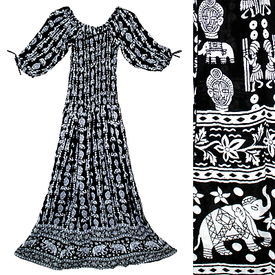 One Size For S To L Indian Dress Women Vestir Gypsy Hippie Retro Ethnic Boho $22.99