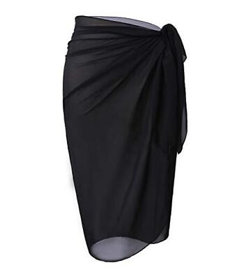 #ad Women#x27;s Swimsuit Cover Up Summer Beach Wrap Skirt Small Medium 28 black middle $40.24