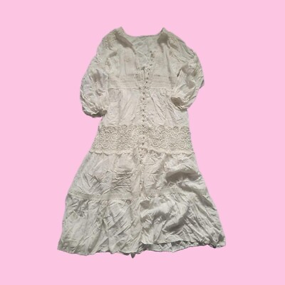 White Boho Fairy Maxi dress $40.00