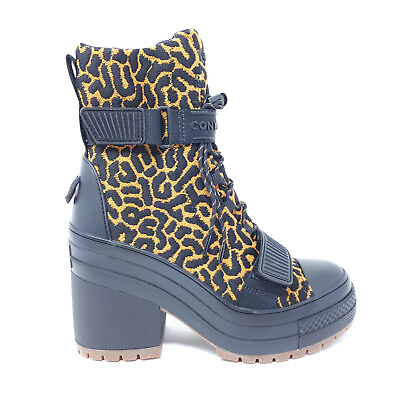 Converse Chuck Taylor All Star GR82 Leopard Print Womens Heel Boots 571164C Size $104.98