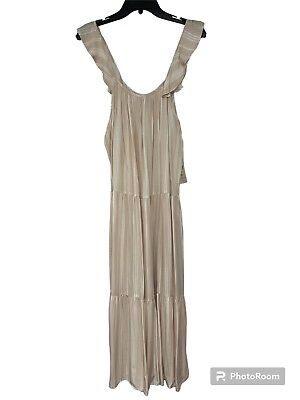 #ad NEW WOMEN#x27;S COMO VINTAGE SLEEVELESS FLOWY TIERED SUMMER DRESS size XL $14.99