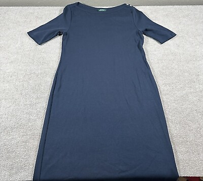 #ad Ralph Lauren Green Label Women#x27;s Sleeves Navy Blue Dress Size XL Professional $22.88
