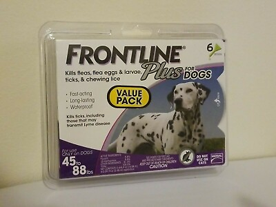 FRONTLINE Plus For Large Dog Flea amp; Tick Treatment 6 Doses EPA APPROVED SEALED $43.79