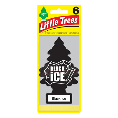 Little Trees Black Ice Hanging Air Freshener Scent Home Car 6 12 24 48 96 144 pc $7.99