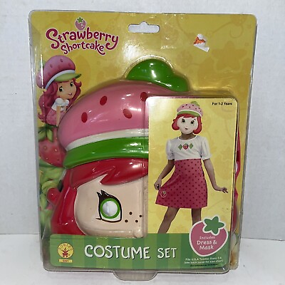 #ad Strawberry Shortcake Costume Set Includes Dress amp; Mask Toddler Sizes 2 4 NEW $12.00