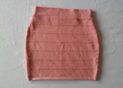 #ad Women#x27;s Peach Stretchy Mini Skirt Sz L $19.99