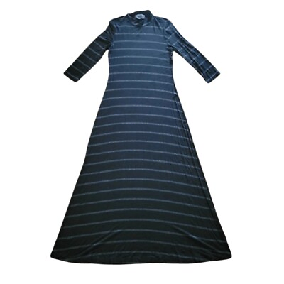 Sunday In Brooklyn Anthropologie Dress Womens Medium Black Gray Maxi Long Sleeve $33.99