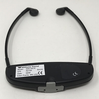 Williams Sound Plus Under the Chin Infrared Receiver WRI RX16 Headphones $20.99
