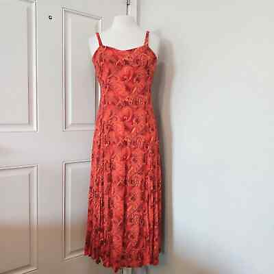 #ad Serendipity Orange Paisley Maxi Dress Size XS $17.86
