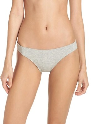 New Madewell Jersey Bikini Womens Sz S Grey Heather Pelican Cotton Modal Bottoms $12.99