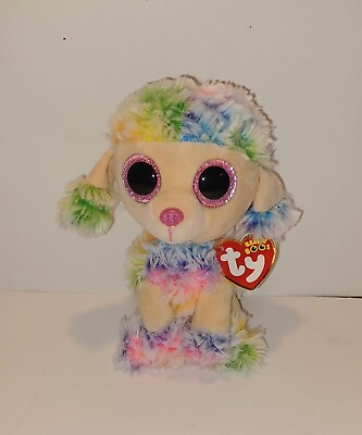 #ad Ty Beanie Boos Rainbow Poodle Dog With Tags $6.99