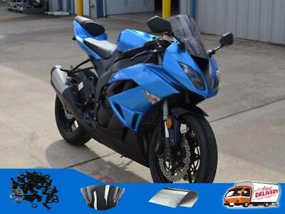#ad Blue Black Body Injection Fairing Fit for Kawasaki 2009 2012 ZX6R 636 Kit n014 $379.99