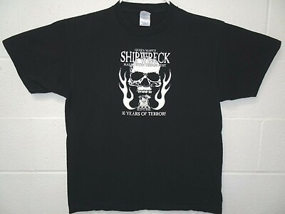 Long Beach Grand Prix 2004 Queen Mary Shipwreck Halloween T Shirt Large Black $29.99