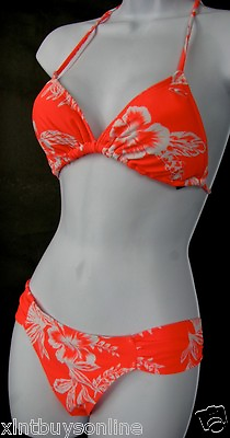#ad O#x27;neill Bikini 2 Piece Swimsuit Cabana Orange Oneill Bikini $65 Swim Beach Pool $10.25