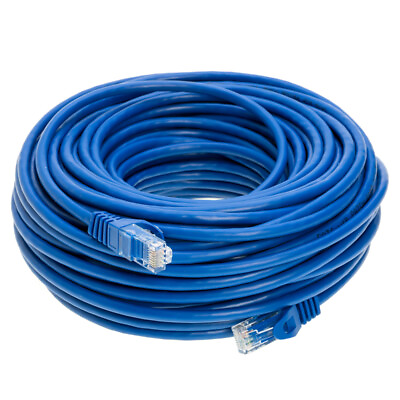 #ad CAT6e CAT6 Ethernet LAN Network RJ45 Patch Cable Blue 25FT 200FT Multipack LOT $269.29
