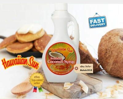 🌺Premium COCONUT SYRUP 12.5oz Hawaiian Sun for Pancakes Drinks Fresh $11.76