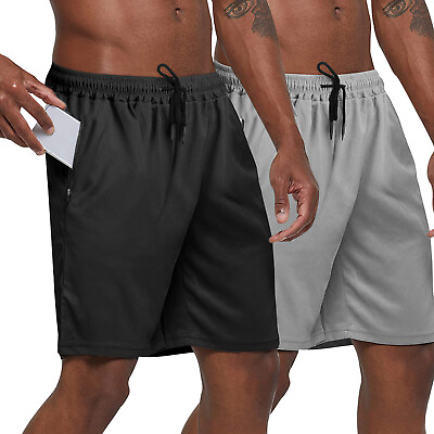 Men Casual Shorts Basketball Loose Sports Gym Fitness Mesh Pants Workout Summer $14.99