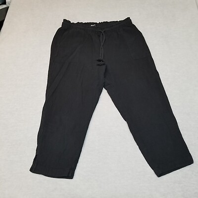 Madewell Lightestspun Beach Cover Up Pants Womens Size XL Black $39.99