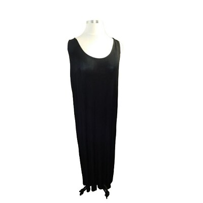 #ad Slinky Brand Size 3X Slinky STRETCH Black Long Maxi Dress Plus Size $29.99