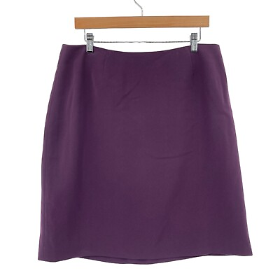 #ad #ad Caslon Short Straight Skirt Business Wear Womens Size 16 Purple Back Zipper $19.99
