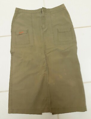 #ad #ad VTG RALPH Ralph Lauren Pencil Skirt Long Straight Olive Green Wash Cotton 8 $68.00