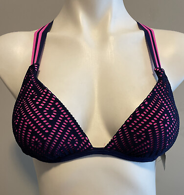 #ad #ad True Craft Women’s Multicolored Push Up Bikini Top SwimSuit Size S $14.99